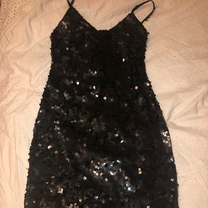 Black sequin dress